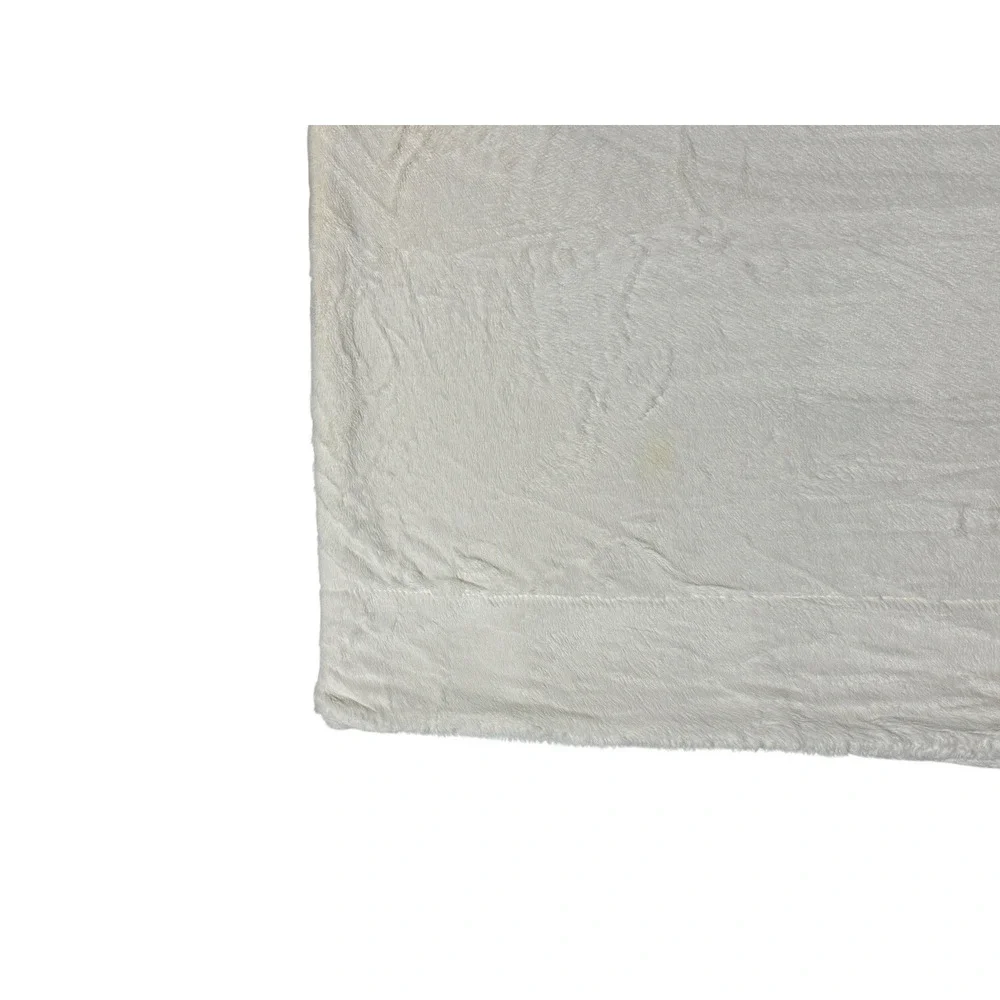 Berkshire Blankets Ivory Cream Throw Accent Cover Quilt Fleece Soft Cozy